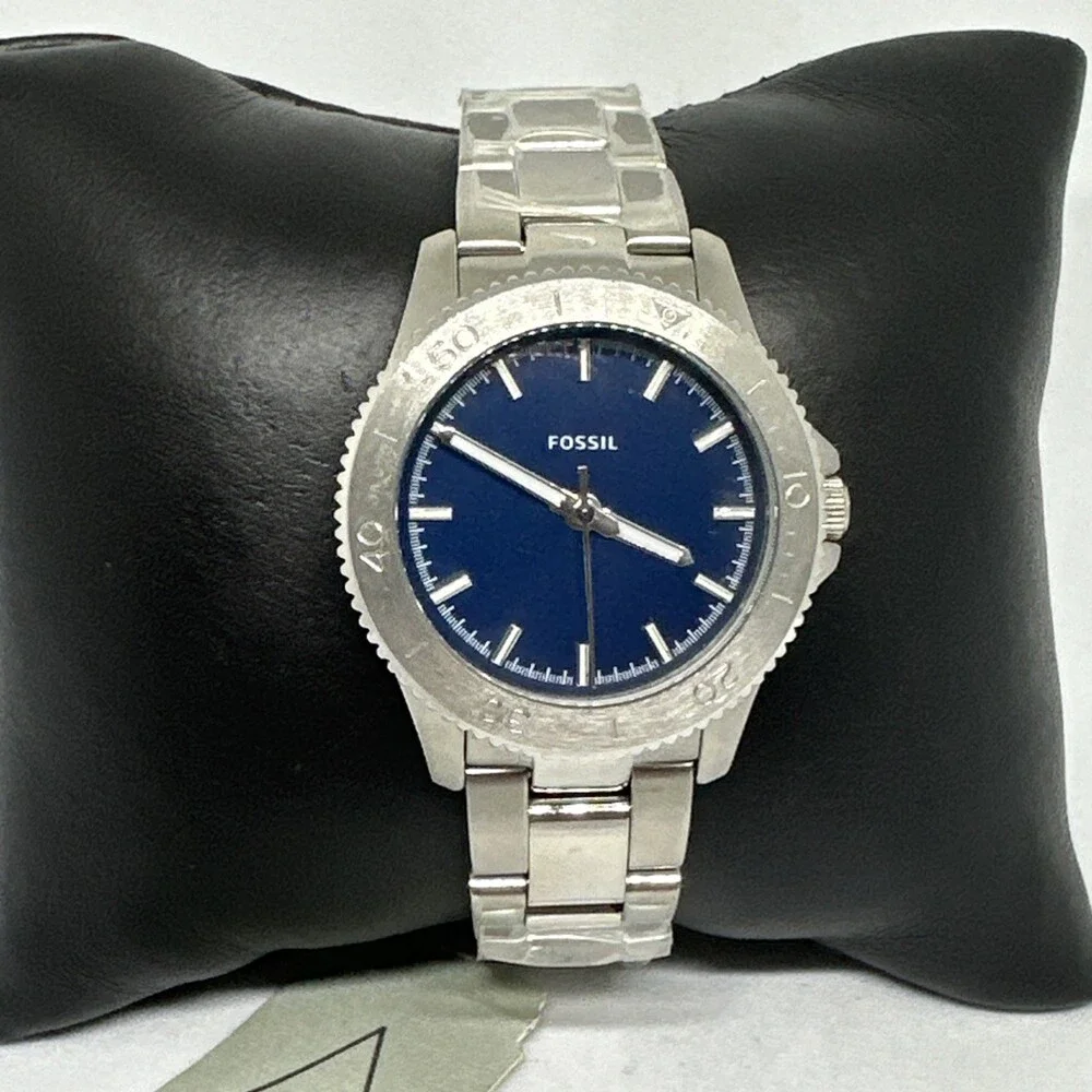 Fossil PR5435 Womens Silver Stainless Steel Analog Dial Quartz Wristwatch HME636